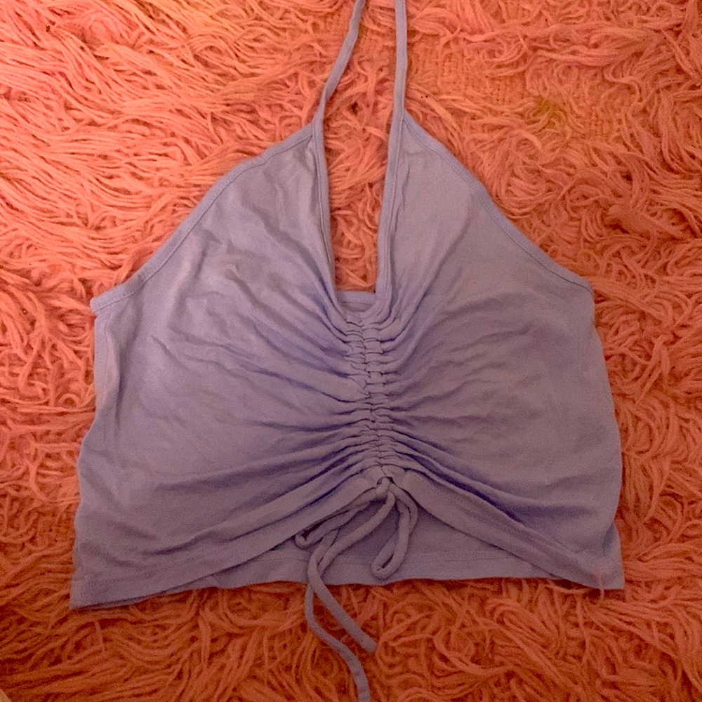 Pacsun blue cropped scrunch shirt💙